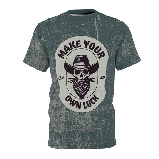 Make Your Own Luck Western Rodeo: Unisex Cut & Sew Tee Shirt