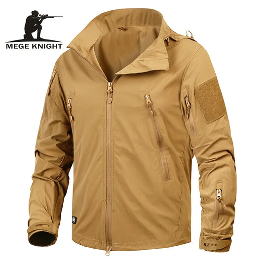 "Mege Brand Clothing Men's Military Tactical Jacket – Lightweight & Breathable Windbreaker for Autumn Outdoors"