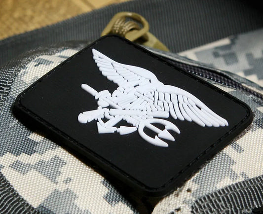 US Trident Logo Patch 3D PVC Tactical Army Rubber Emblem Applique Badge