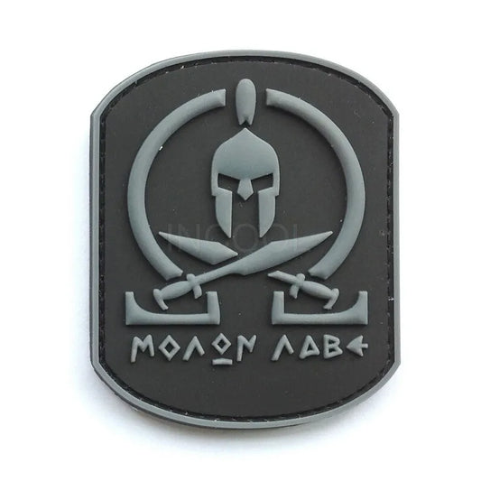 PVC Patch Spartan Patch Tactical Emblem Badges Hook Rubber Patches For Jackets Jeans Backpack