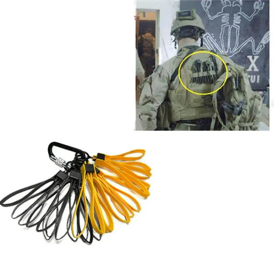 Tactical Plastic Cable Tie Strap Handcuffs CS Decorative Belt Yellow Black (1set/3pcs)