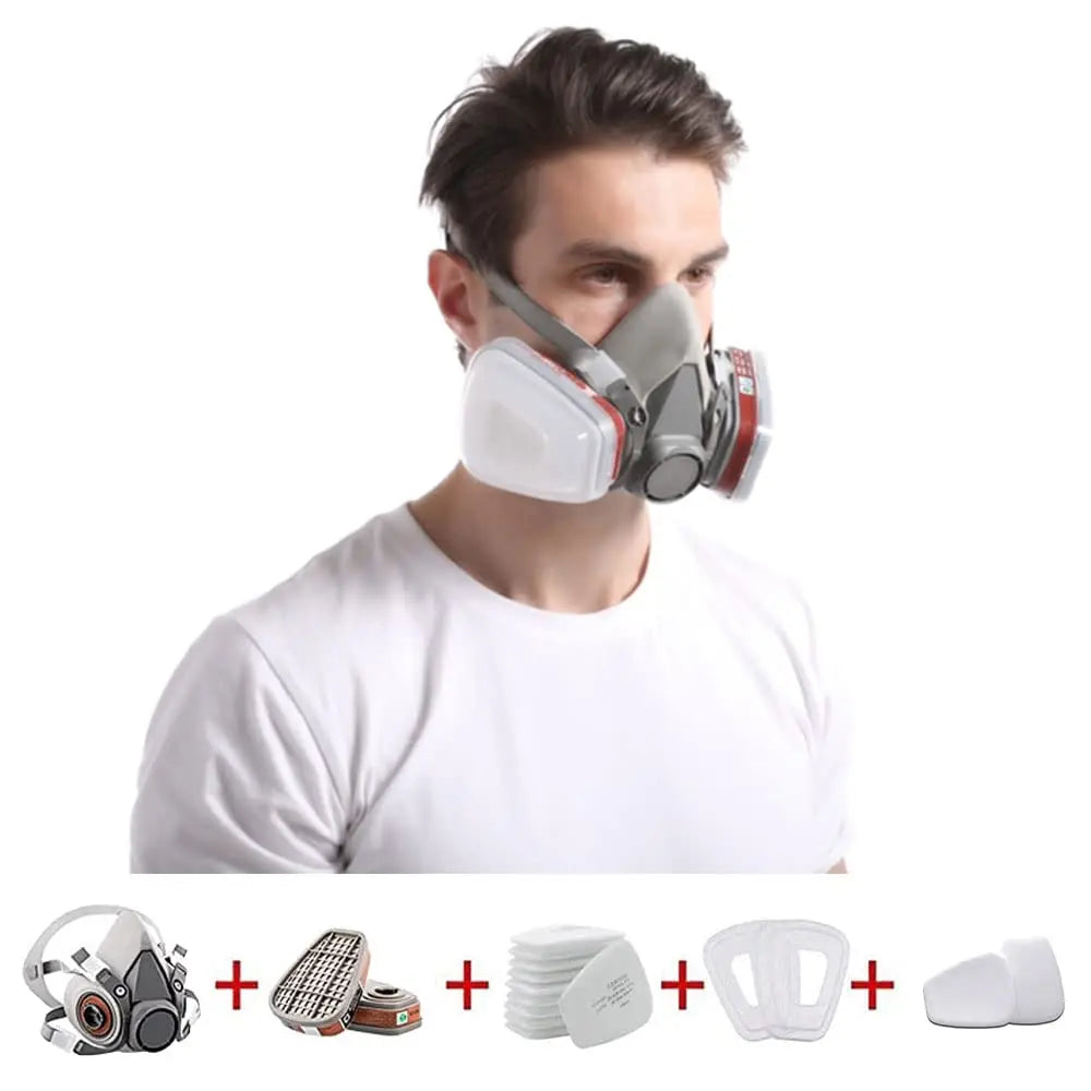 1 face 6200 gas respirator mask painting welding woodworking work protection