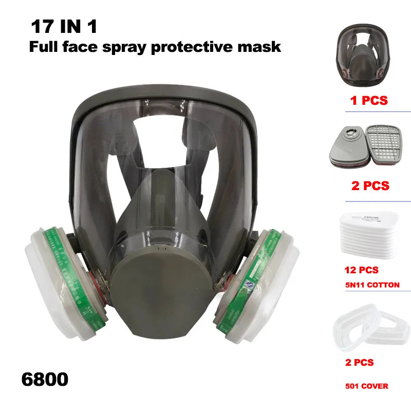 Full Face 6800 Gas Mask Spray Protective Mask Industrial Gas Mask Respirator New Type Gas Mask Formaldehyde Protection