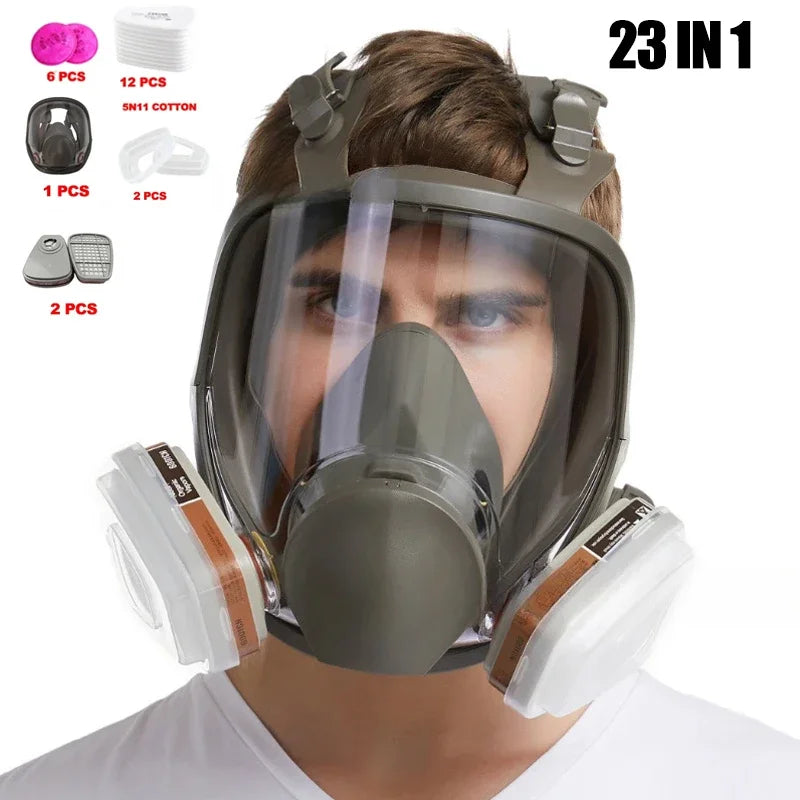 Full Face 6800 Gas Mask Spray Protective Mask Industrial Gas Mask Respirator New Type Gas Mask Formaldehyde Protection