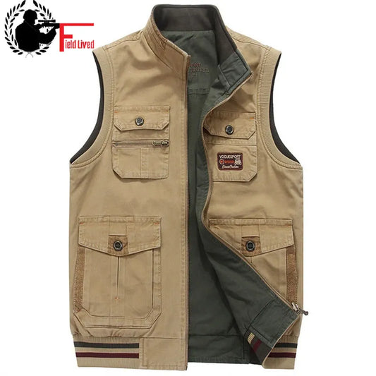 Men Military CLothing Waistcoat Army Tactical Many Pockets Vest Sleeveless Jacket Plus Size 6XL 7XL 8XL 9XL big Male Travel Coat